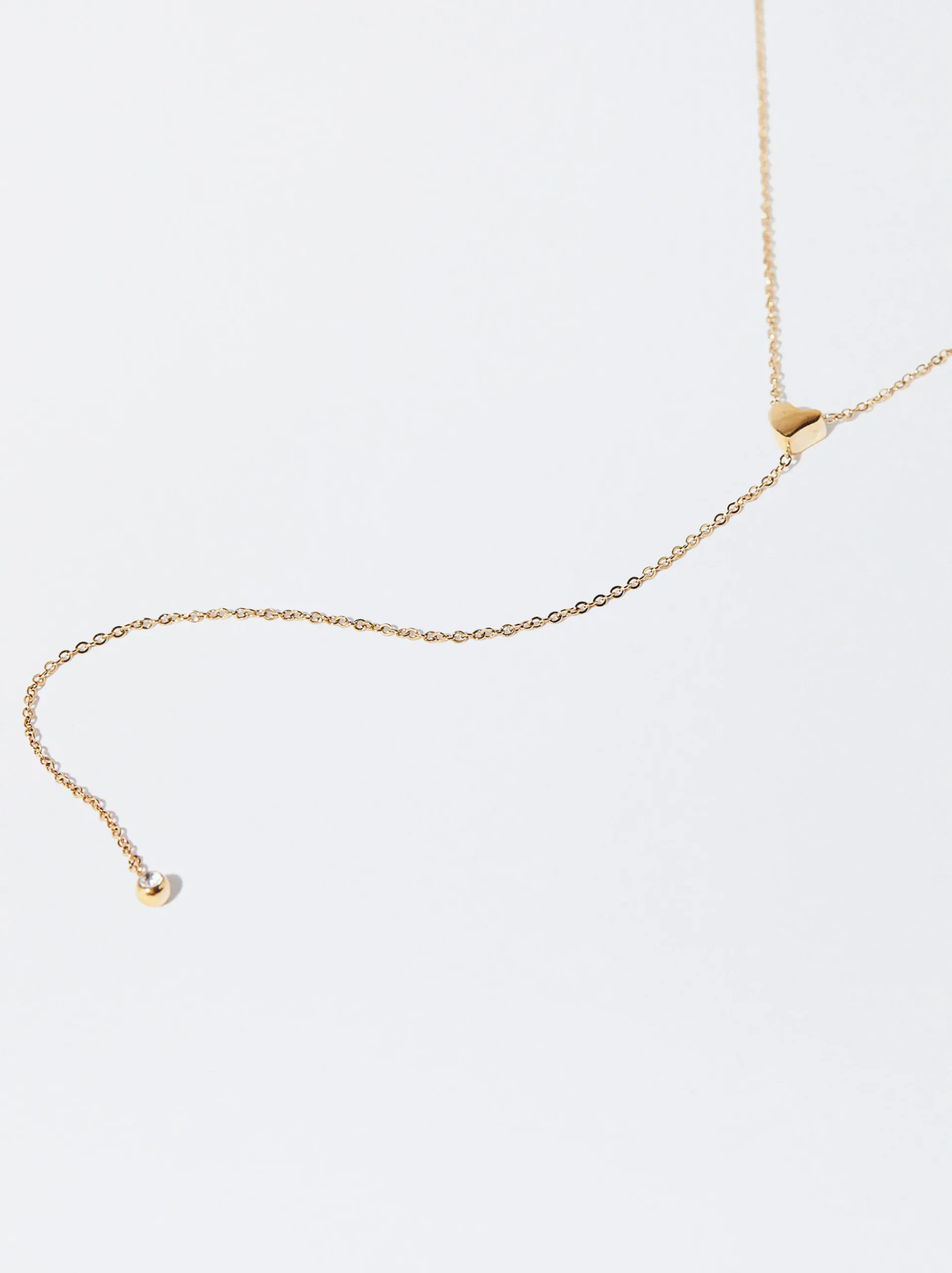 PARFOIS Armbänder|Fußkettchen>Goldfarbene Halskette Aus Stahl Golden