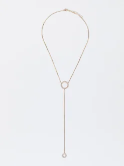 PARFOIS Raffinierter Modeschmuck|Kurze Ohrringe>Goldfarbene Halskette Mit Zirkonen Golden
