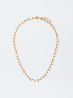 PARFOIS Set Ohrringen|Hoop-Ohrringe>Goldfarbene Halskette Mit Stern Golden