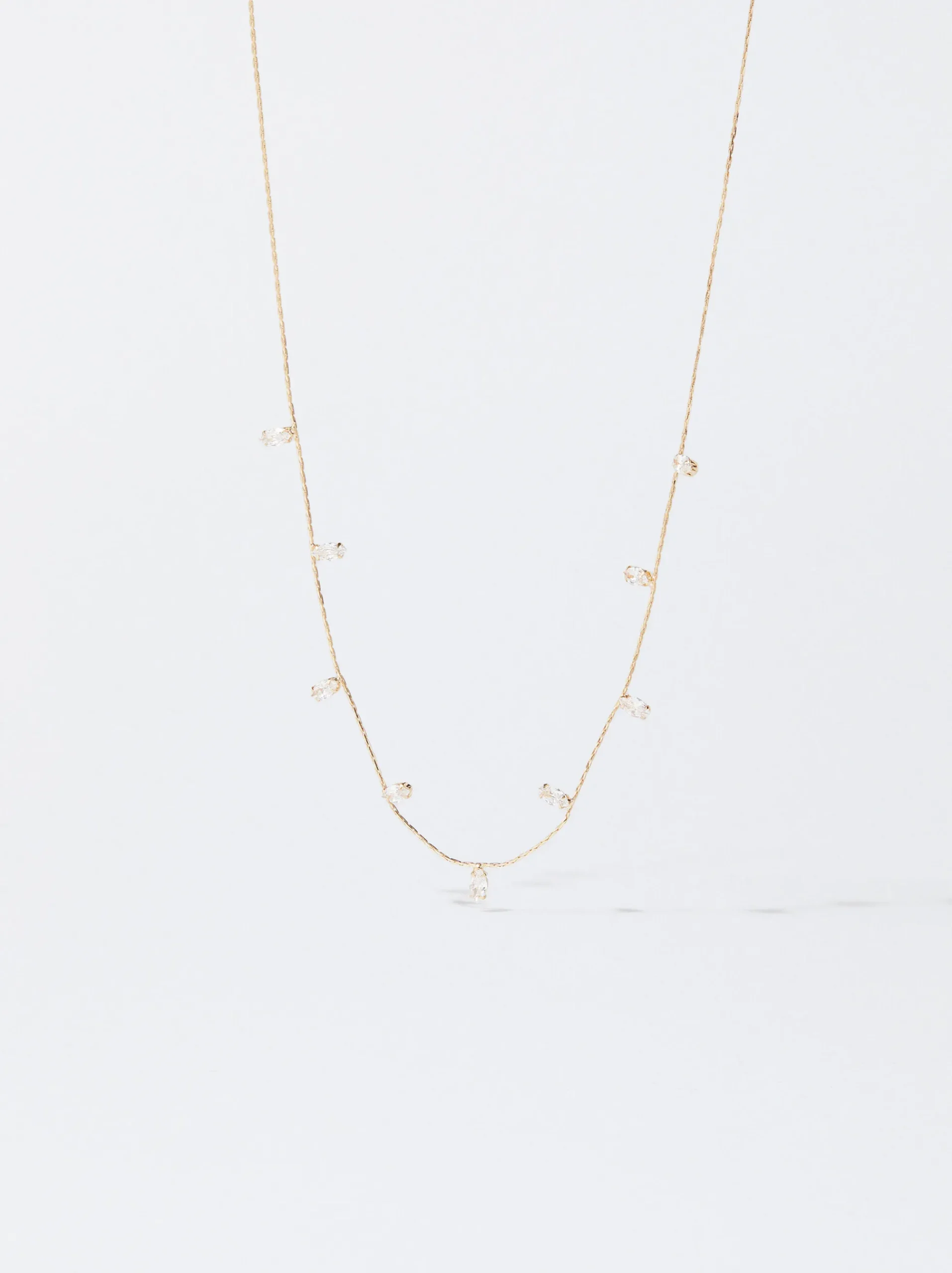 PARFOIS Raffinierter Modeschmuck|Kurze Halsketten>Goldfarbene Halskette Mit Zirkonen Golden