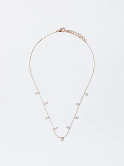 PARFOIS Raffinierter Modeschmuck|Kurze Halsketten>Goldfarbene Halskette Mit Zirkonen Golden