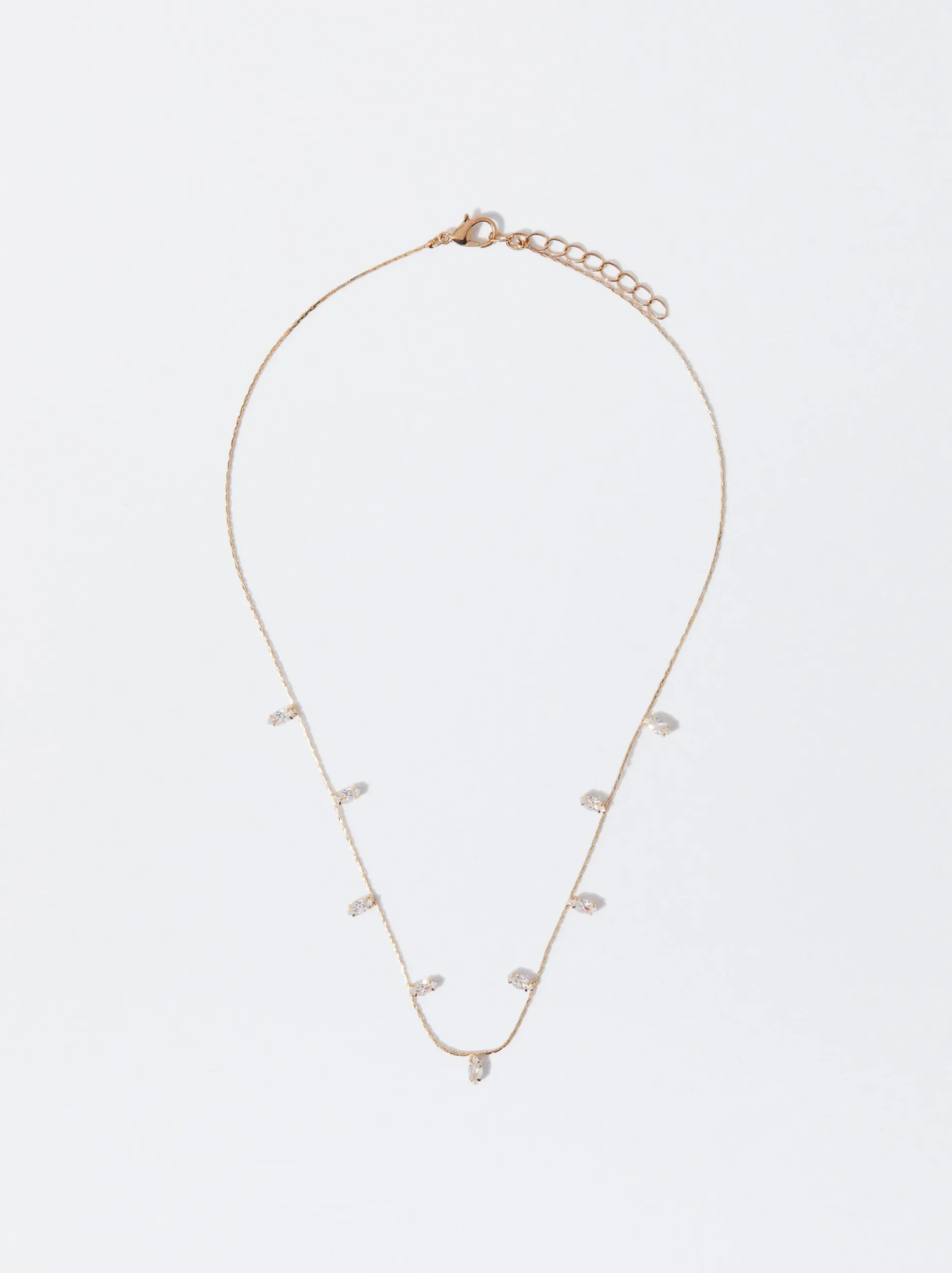 PARFOIS Raffinierter Modeschmuck|Kurze Halsketten>Goldfarbene Halskette Mit Zirkonen Golden