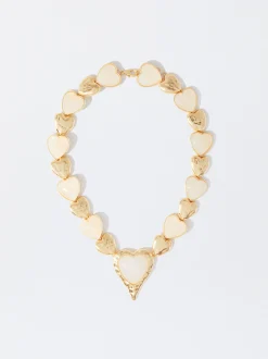 PARFOIS Kurze Halsketten>Goldfarbene Halskette Mit Herz Golden