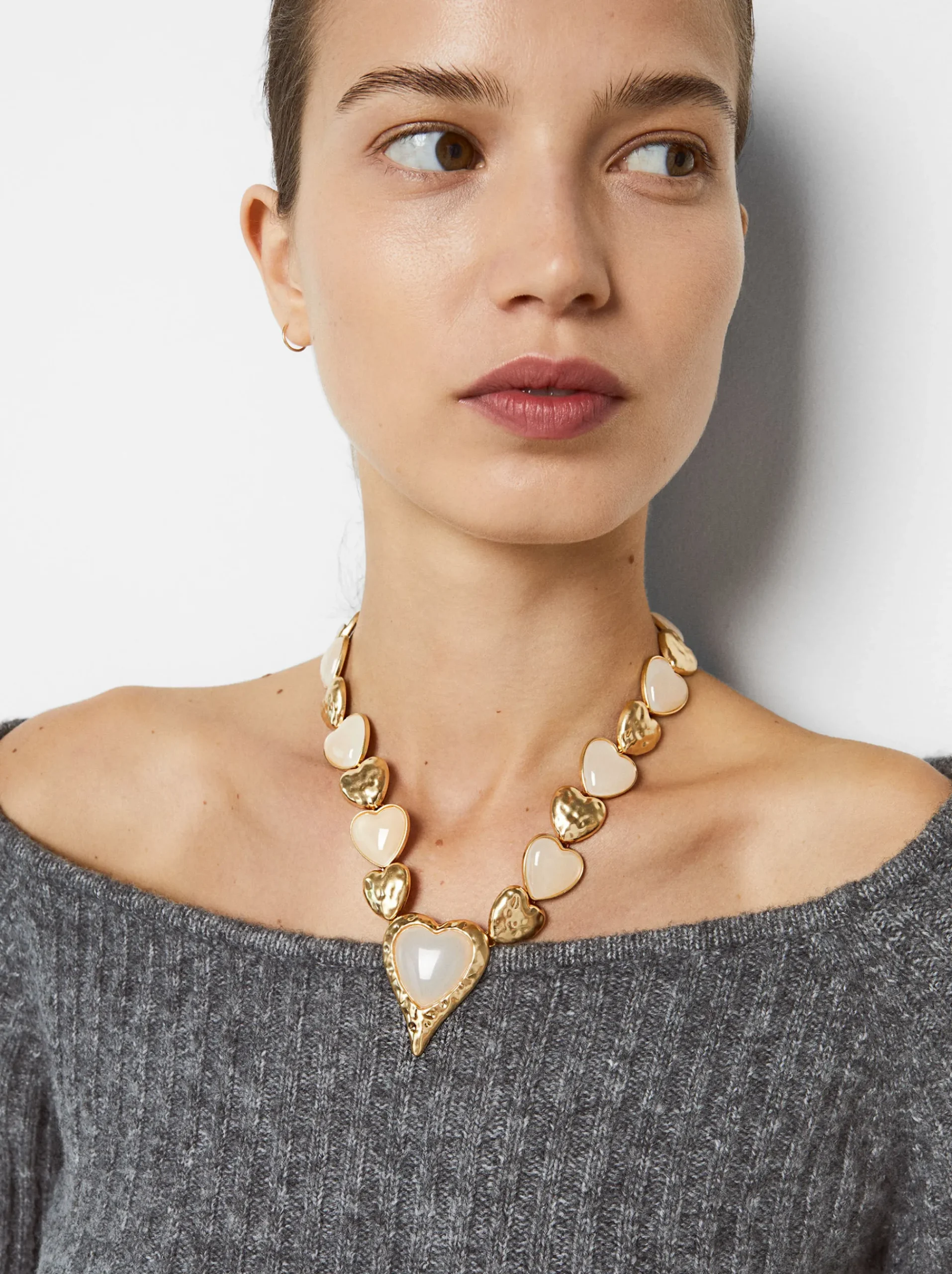 PARFOIS Kurze Halsketten>Goldfarbene Halskette Mit Herz Golden