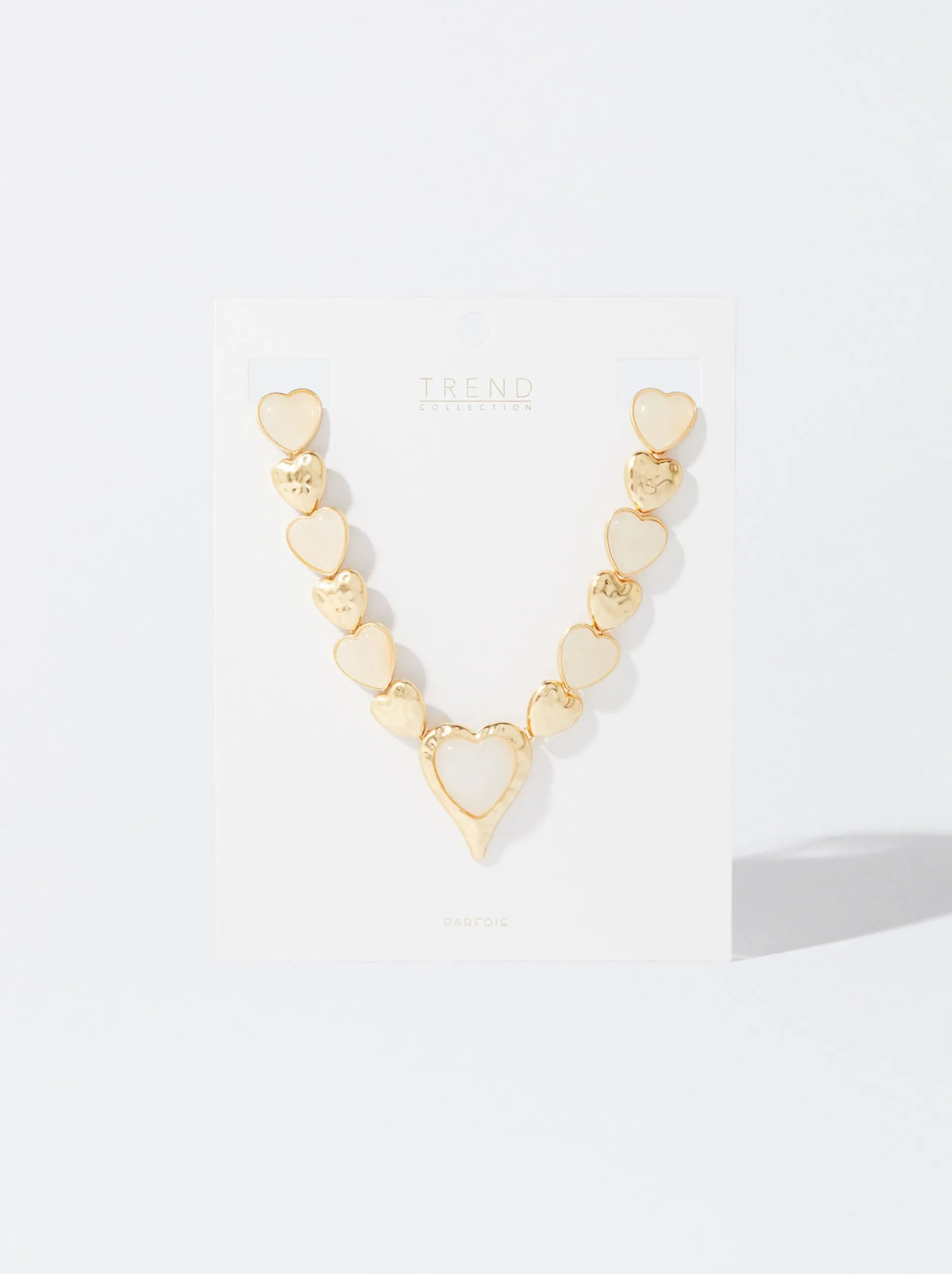 PARFOIS Kurze Halsketten>Goldfarbene Halskette Mit Herz Golden