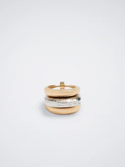 PARFOIS Basics|Tops und Shirts>Goldfarbener Dreifacher Ring Golden
