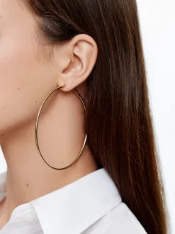 PARFOIS Raffinierter Modeschmuck|Lange Ohrringe>Große Basic-Kreolen Golden