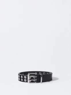 PARFOIS Spangen>Gürtel Mit Kastenförmiger Schanalle Und Eyelets Schwarz