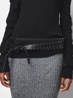 PARFOIS Spangen|Basics>G&uuml;rtel Mit Nieten Schwarz