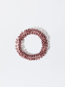 PARFOIS Gummis>Haargummi Mit Kristallen Rosa