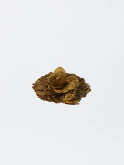 PARFOIS Spangen>Haarklammer / Brosche Mit Blume Senfgelb