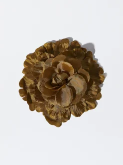PARFOIS Spangen>Haarklammer / Brosche Mit Blume Senfgelb