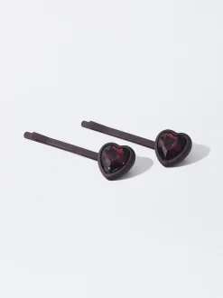 PARFOIS Spangen>Haarnadel Mit Herz Rosa