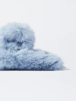 PARFOIS Haarreife>Haarspange Mit Fell Blau