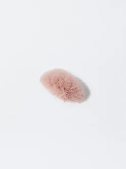 PARFOIS Spangen>Haarspange Mit Fell Rosa