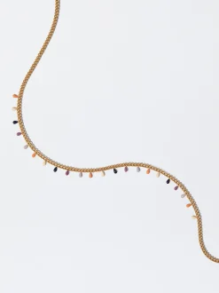 PARFOIS Armbänder|Fußkettchen>Halskette Aus Stahl Mit Emaille Mehrfarbig
