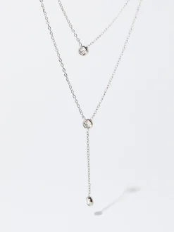 PARFOIS Armbänder>Halskette Aus Stahl Mit -Kristallen Silber