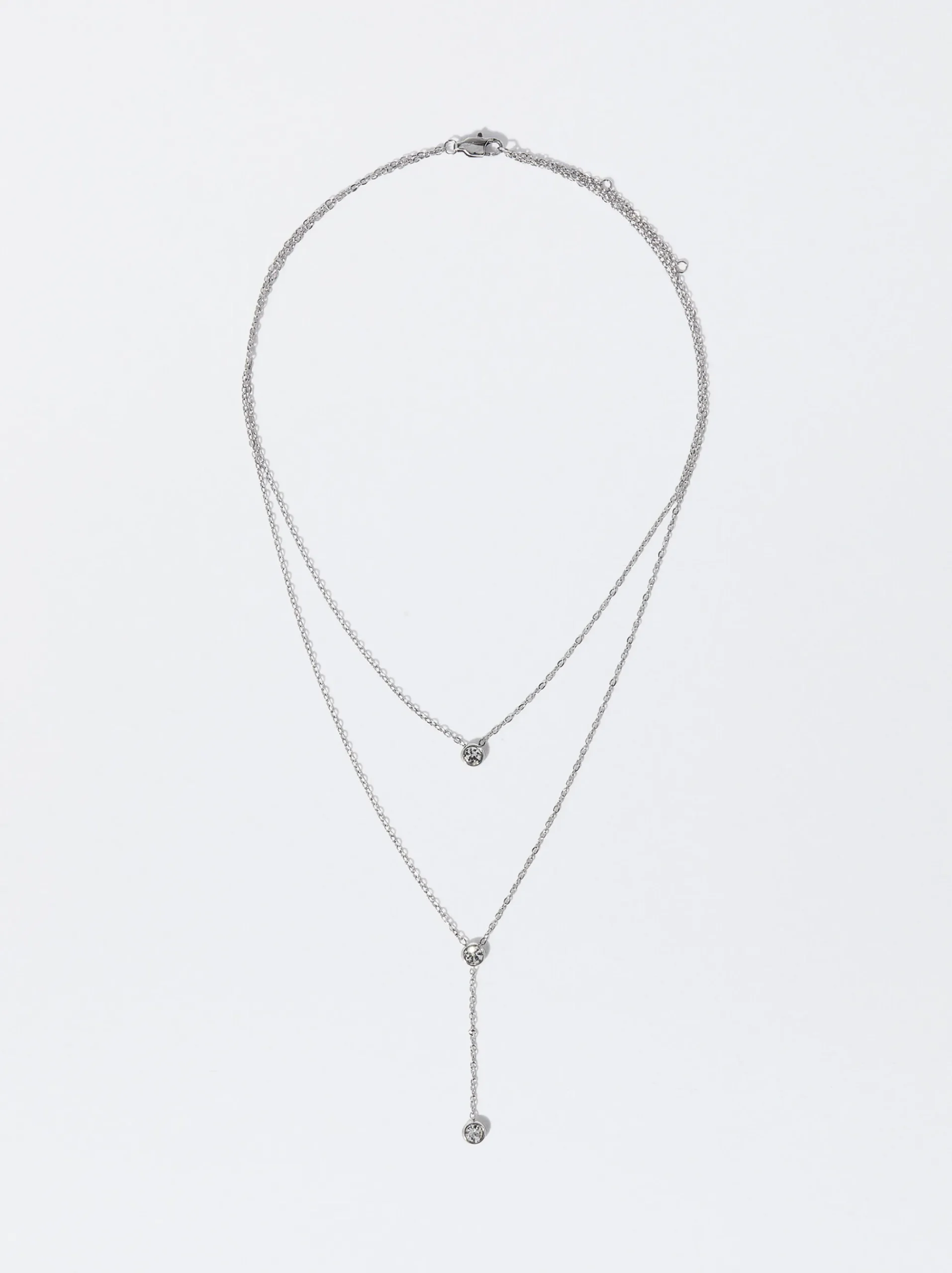 PARFOIS Armbänder>Halskette Aus Stahl Mit -Kristallen Silber