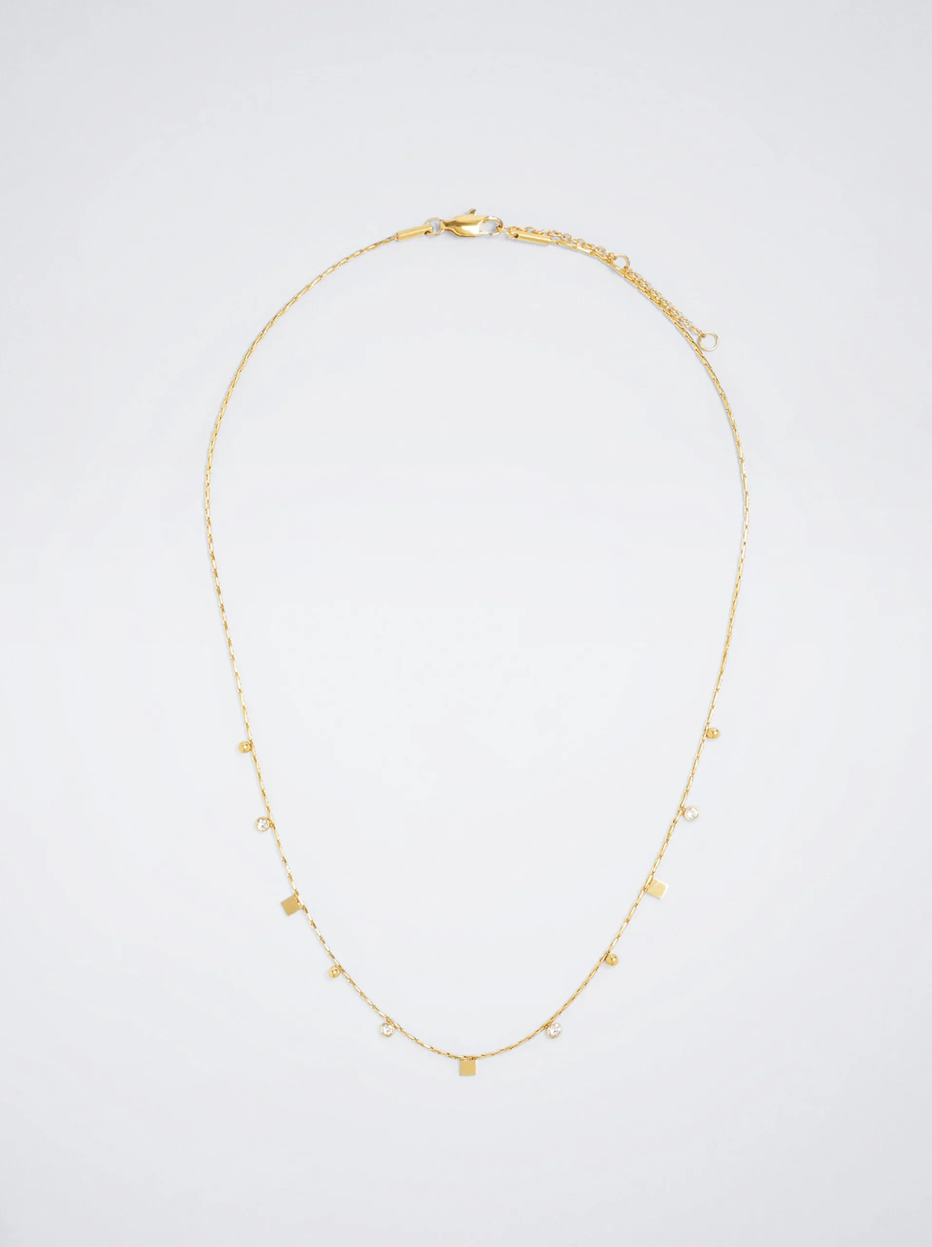 PARFOIS Armbänder>Halskette Aus Stahl Mit -Kristallen Golden