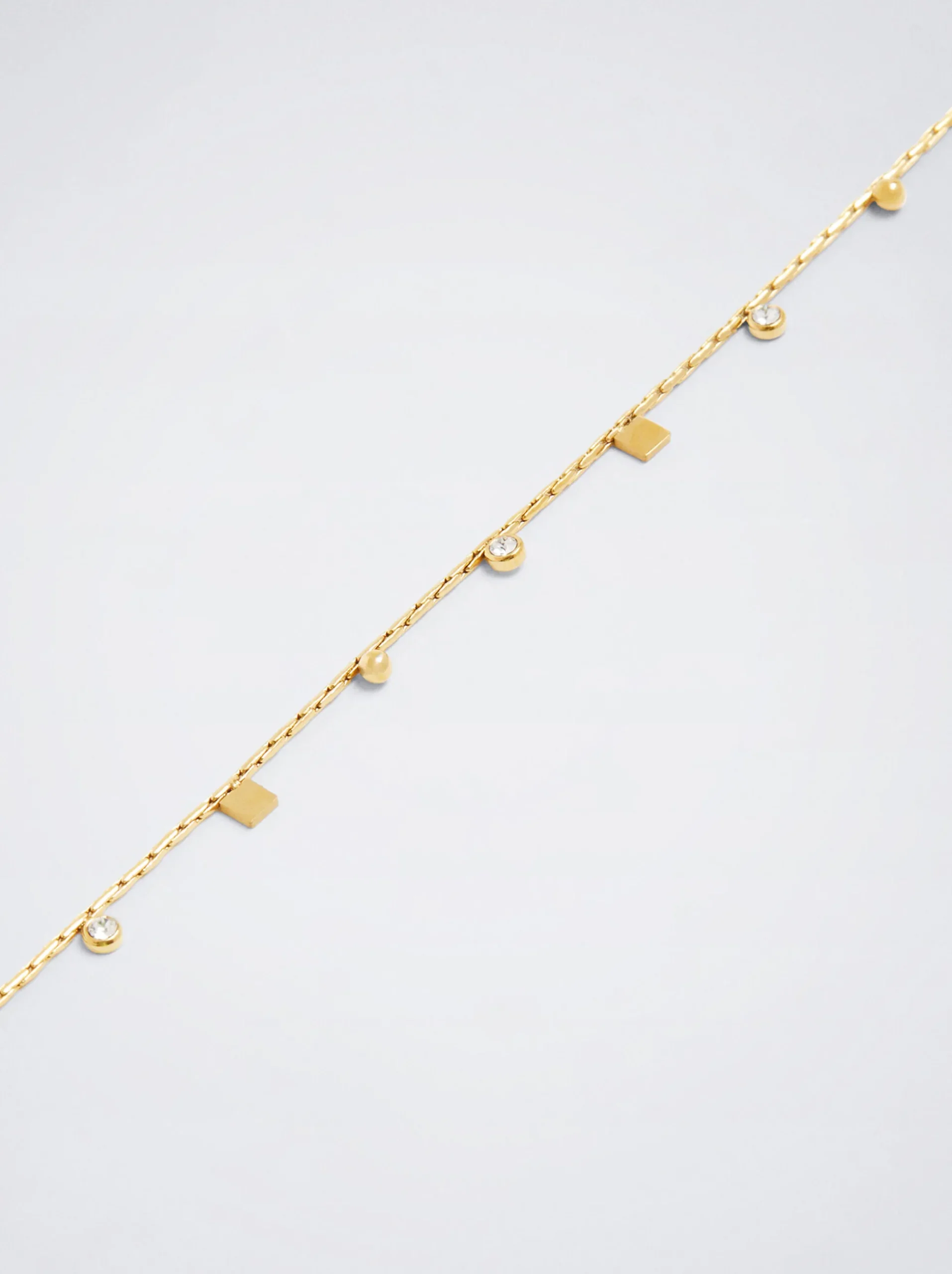 PARFOIS Armbänder>Halskette Aus Stahl Mit -Kristallen Golden