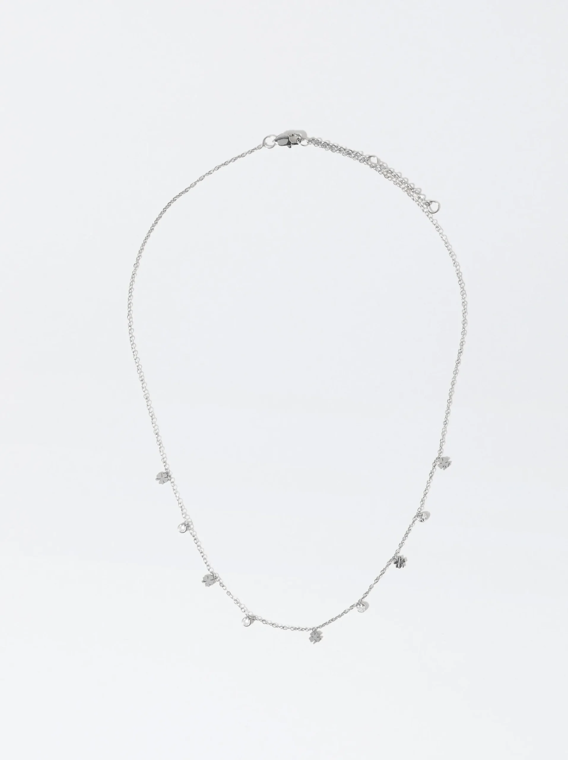 PARFOIS Armbänder>Halskette Aus Stahl Mit -Kristallen Silber