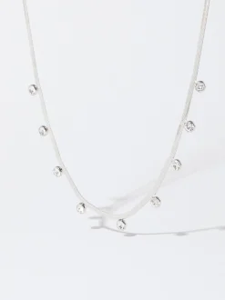 PARFOIS Armbänder>Halskette Aus Stahl Mit -Kristallen Silber