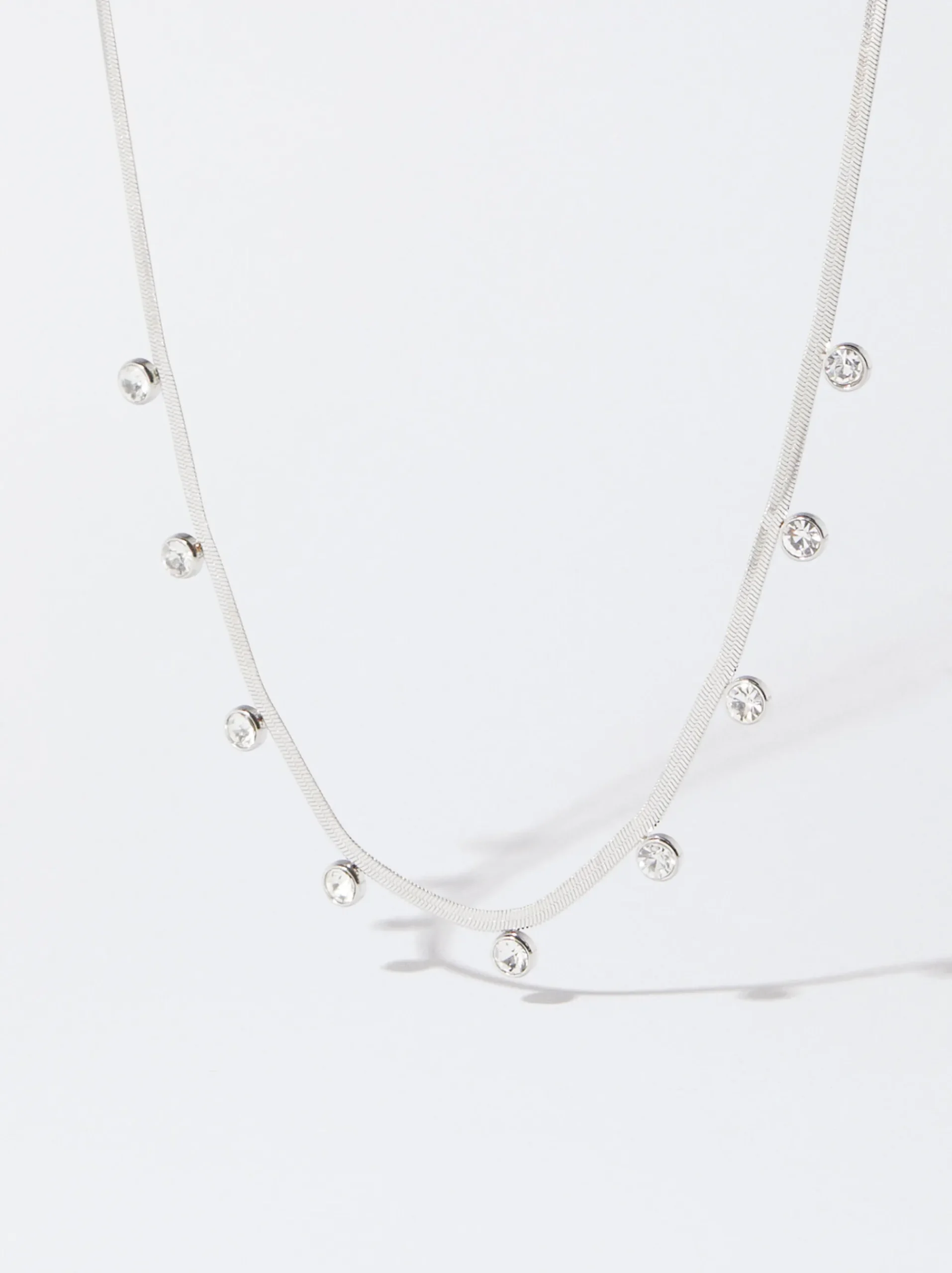 PARFOIS Armbänder>Halskette Aus Stahl Mit -Kristallen Silber