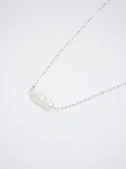 PARFOIS Raffinierter Modeschmuck|Kurze Ohrringe>Halskette Aus Stahl Mit Perlen Silber