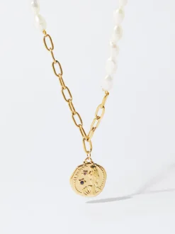 PARFOIS Armbänder|Fußkettchen>Halskette Aus Stahl Mit Perlen