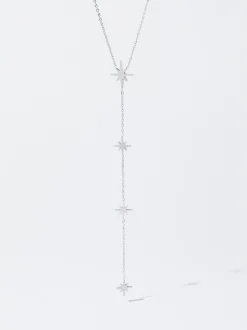 PARFOIS Armbänder|Fußkettchen>Halskette Aus Stahl Mit Stern Silber