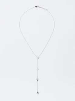 PARFOIS Armbänder|Fußkettchen>Halskette Aus Stahl Mit Stern Silber