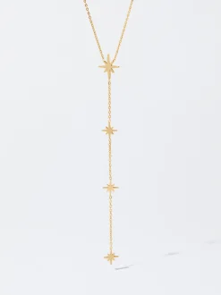 PARFOIS Armbänder|Fußkettchen>Halskette Aus Stahl Mit Stern Golden