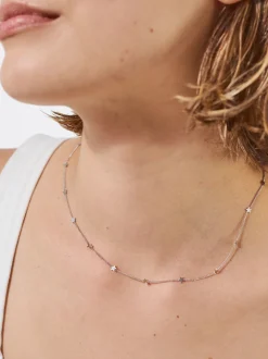 PARFOIS Armbänder|Fußkettchen>Halskette Aus Stahl Mit Stern Silber