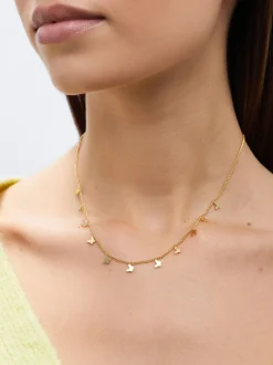 PARFOIS Armbänder|Fußkettchen>Halskette Aus Stahl Mit Schmetterling Golden