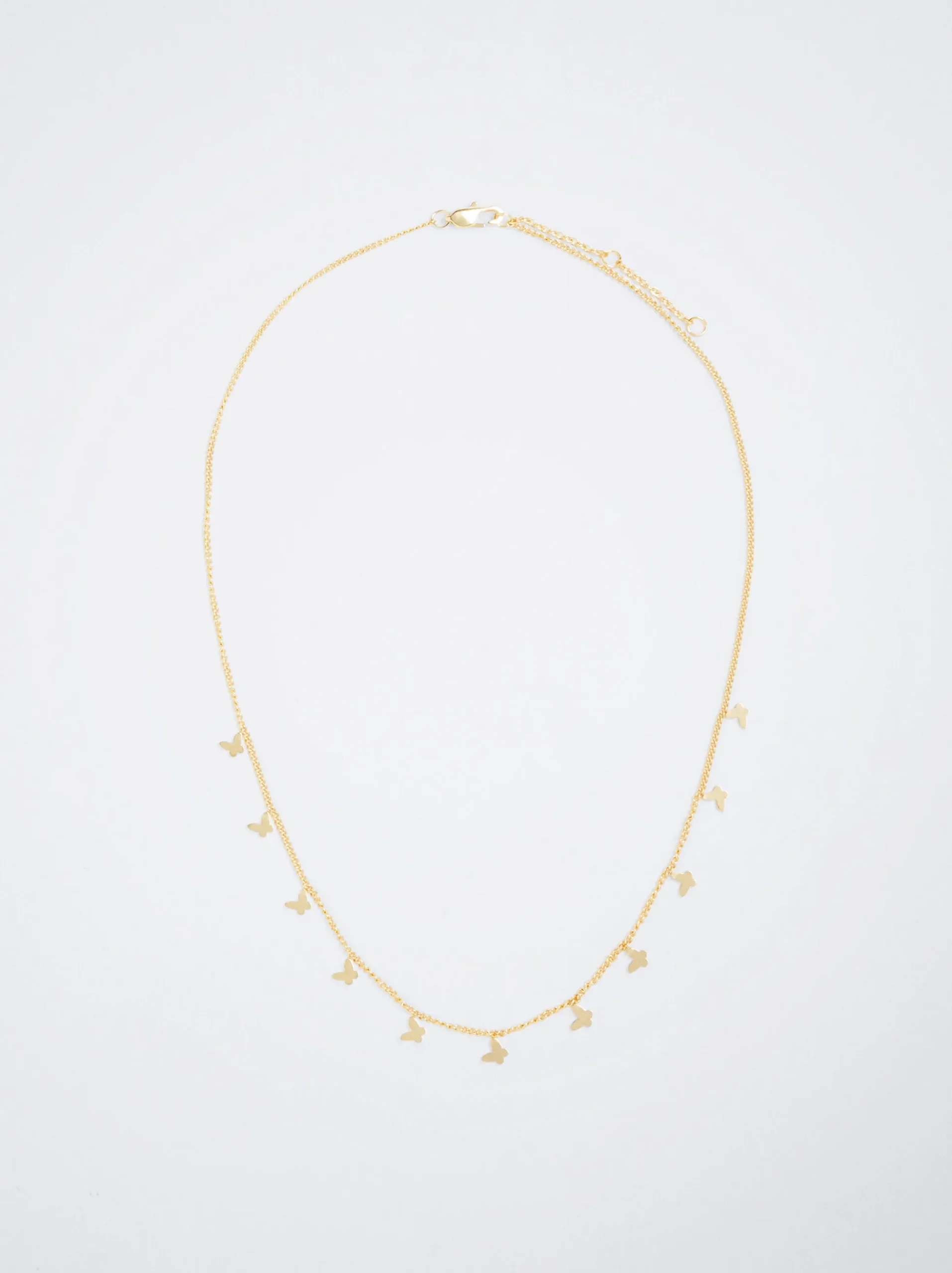 PARFOIS Armbänder|Fußkettchen>Halskette Aus Stahl Mit Schmetterling Golden
