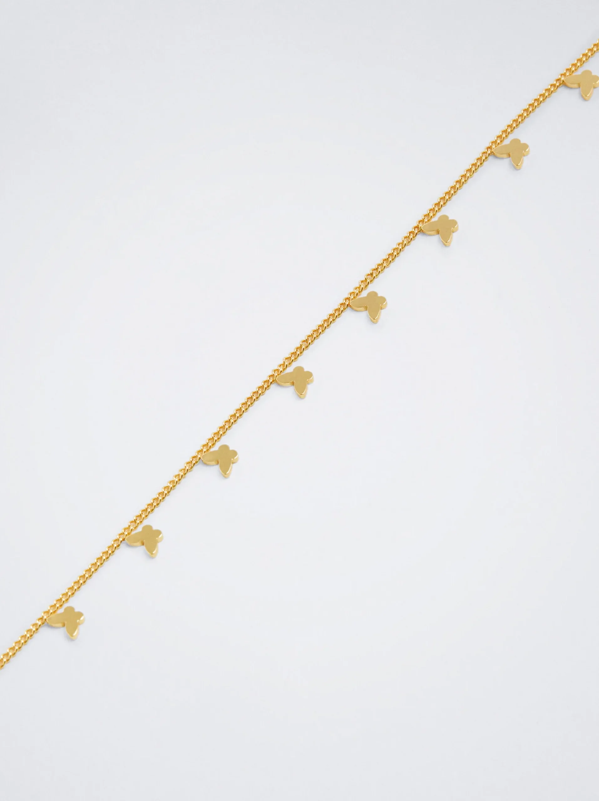 PARFOIS Armbänder|Fußkettchen>Halskette Aus Stahl Mit Schmetterling Golden