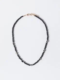 PARFOIS Kurze Ohrringe|Hoop-Ohrringe>Halskette Mit Strass Schwarz