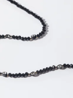 PARFOIS Kurze Ohrringe|Hoop-Ohrringe>Halskette Mit Strass Schwarz