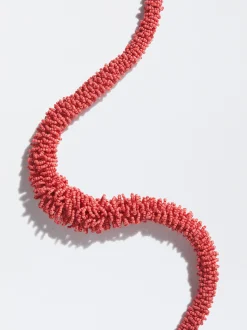 PARFOIS Set Ohrringen|Hoop-Ohrringe>Halskette Mit Strass Koralle