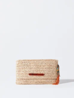 PARFOIS Umhängetaschen>Handtasche Aus Stroh-Imitat Beige