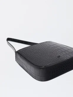 PARFOIS Sweatshirts>Handtasche Mit Tierhautpr&auml;gung Schwarz