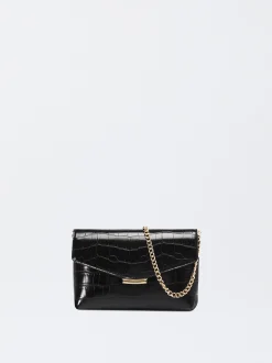 PARFOIS Reisetaschen>Handtasche Mit Tierhautpr&auml;gung Schwarz