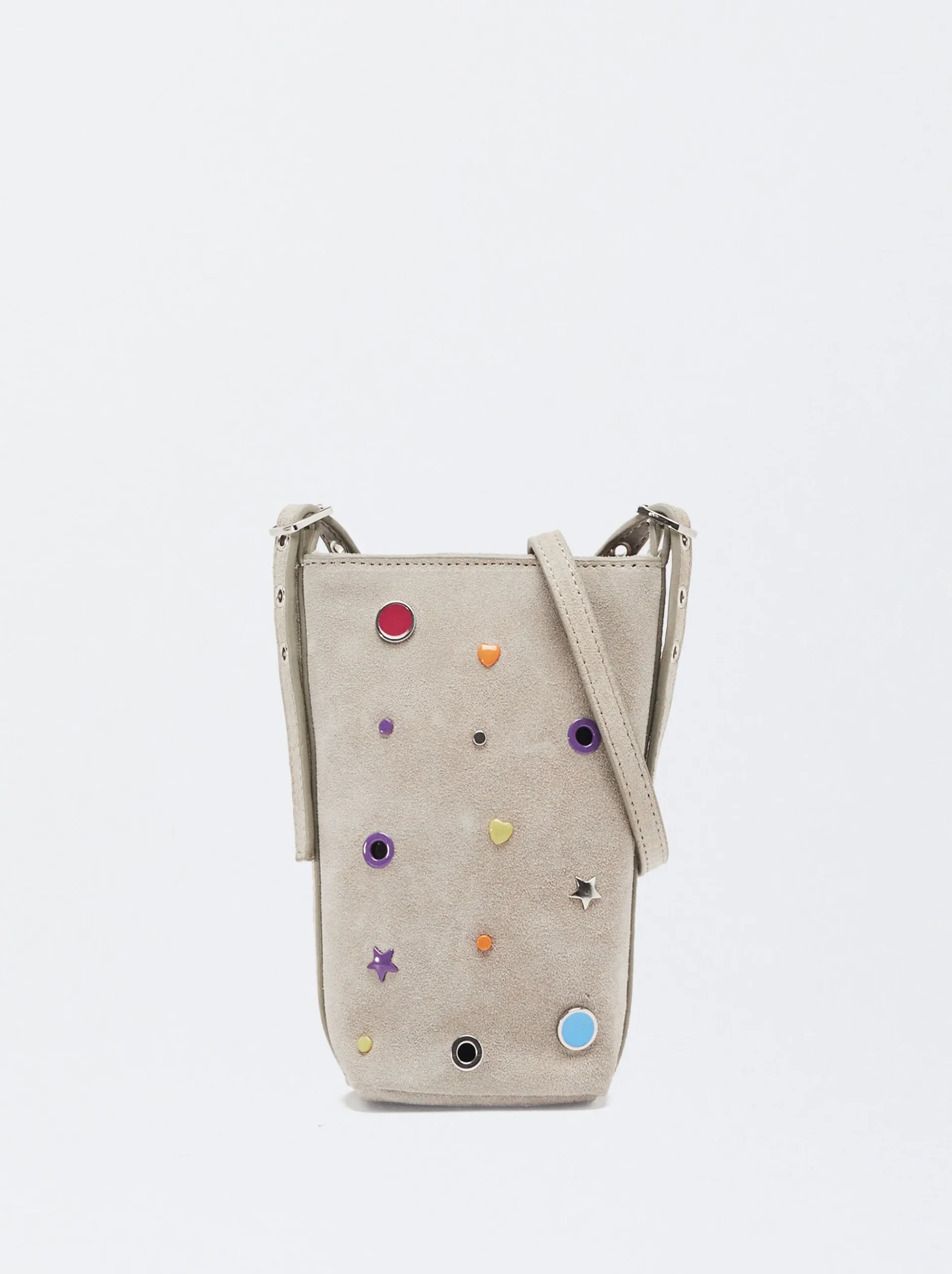 PARFOIS Gummis>Handytasche Aus Wildleder Grau