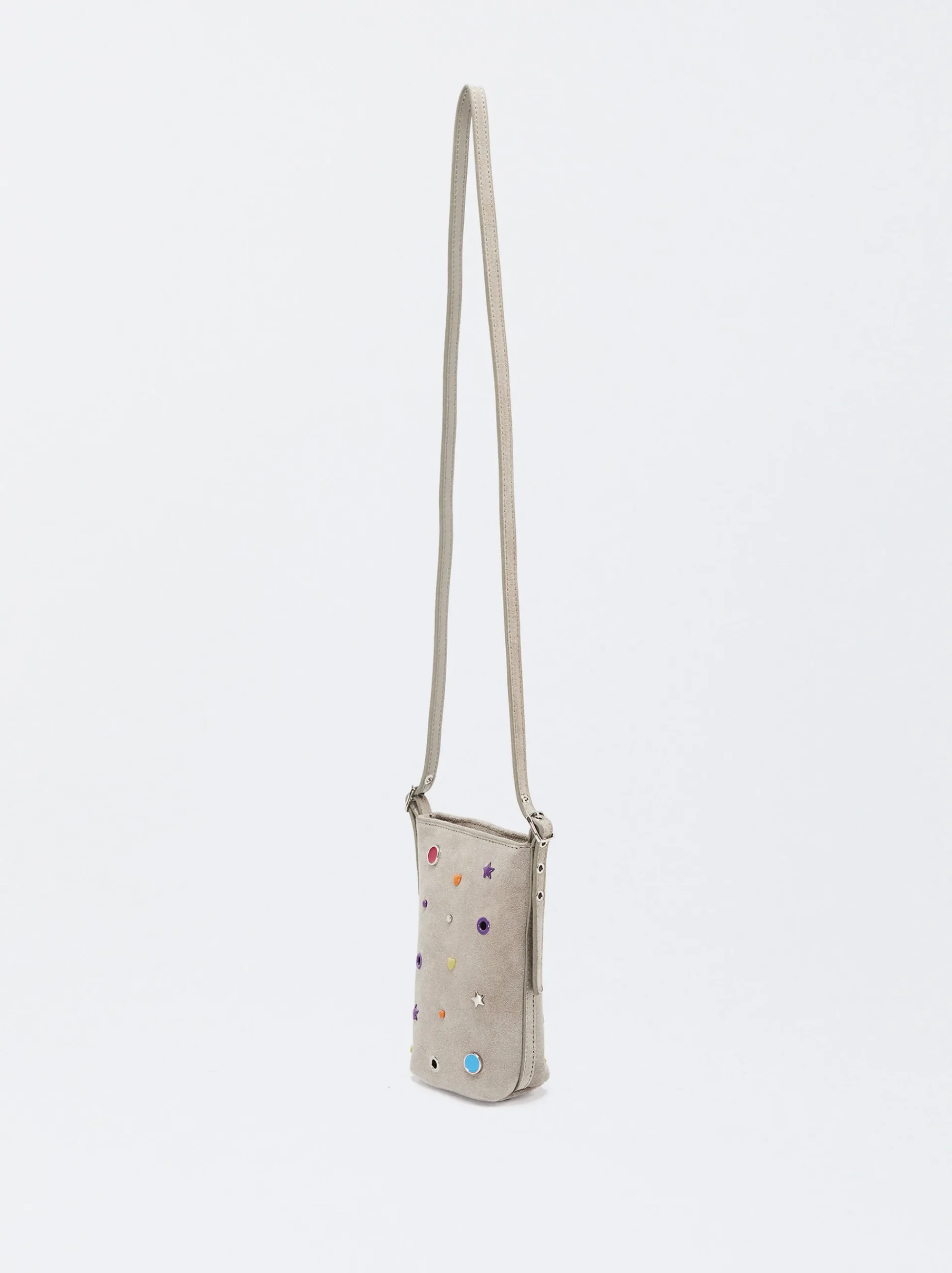 PARFOIS Gummis>Handytasche Aus Wildleder Grau