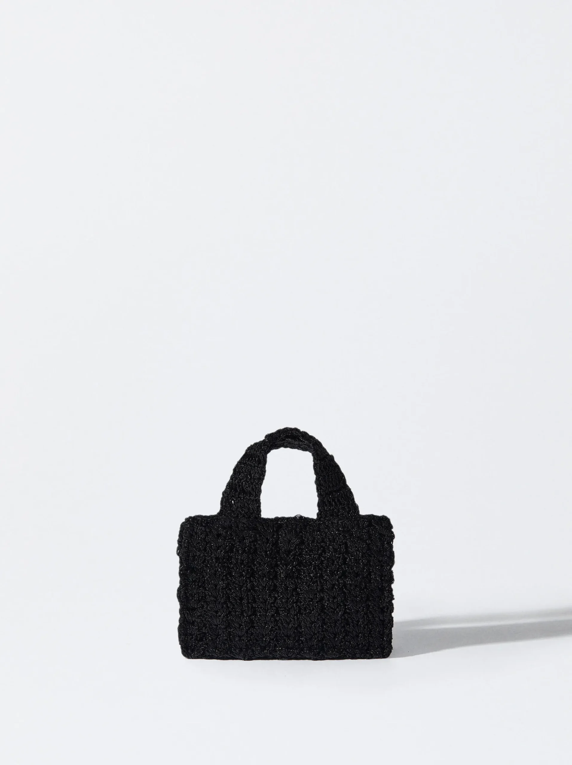 PARFOIS Umhängetaschen|Taschen aus Leder NEW>Häkel-Umhängetasche Schwarz