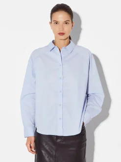 PARFOIS Strick|Ponchos und Kimonos>Hemd Aus 100 % Baumwolle Blau