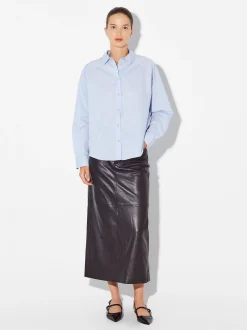 PARFOIS Strick|Ponchos und Kimonos>Hemd Aus 100 % Baumwolle Blau