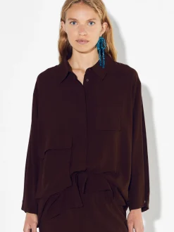 PARFOIS Strick|Pullover Und Jacke>Hemd Aus Lyocell Bordeaux