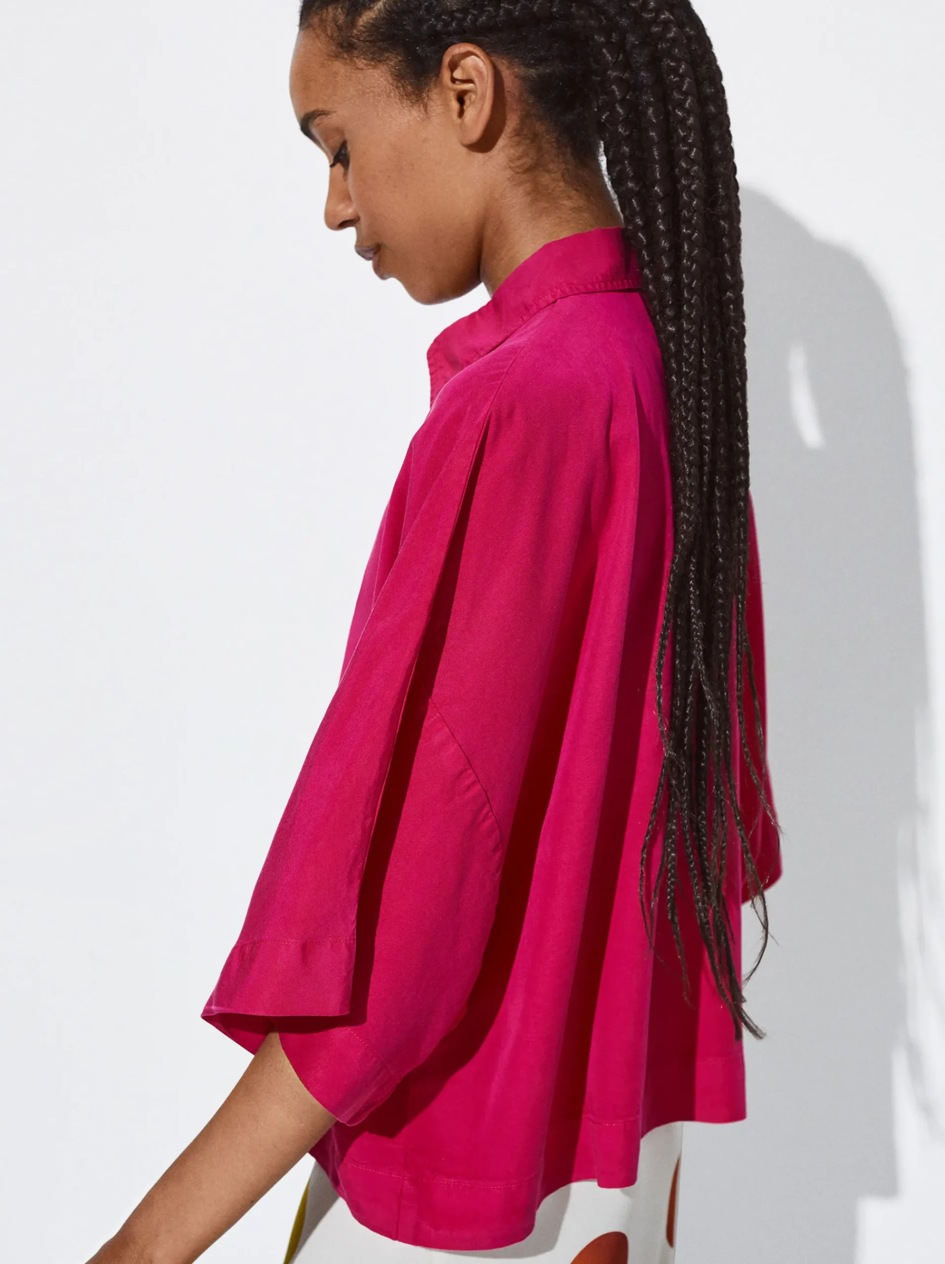 PARFOIS Kleider>Hemd Aus Lyocell Fuchsia
