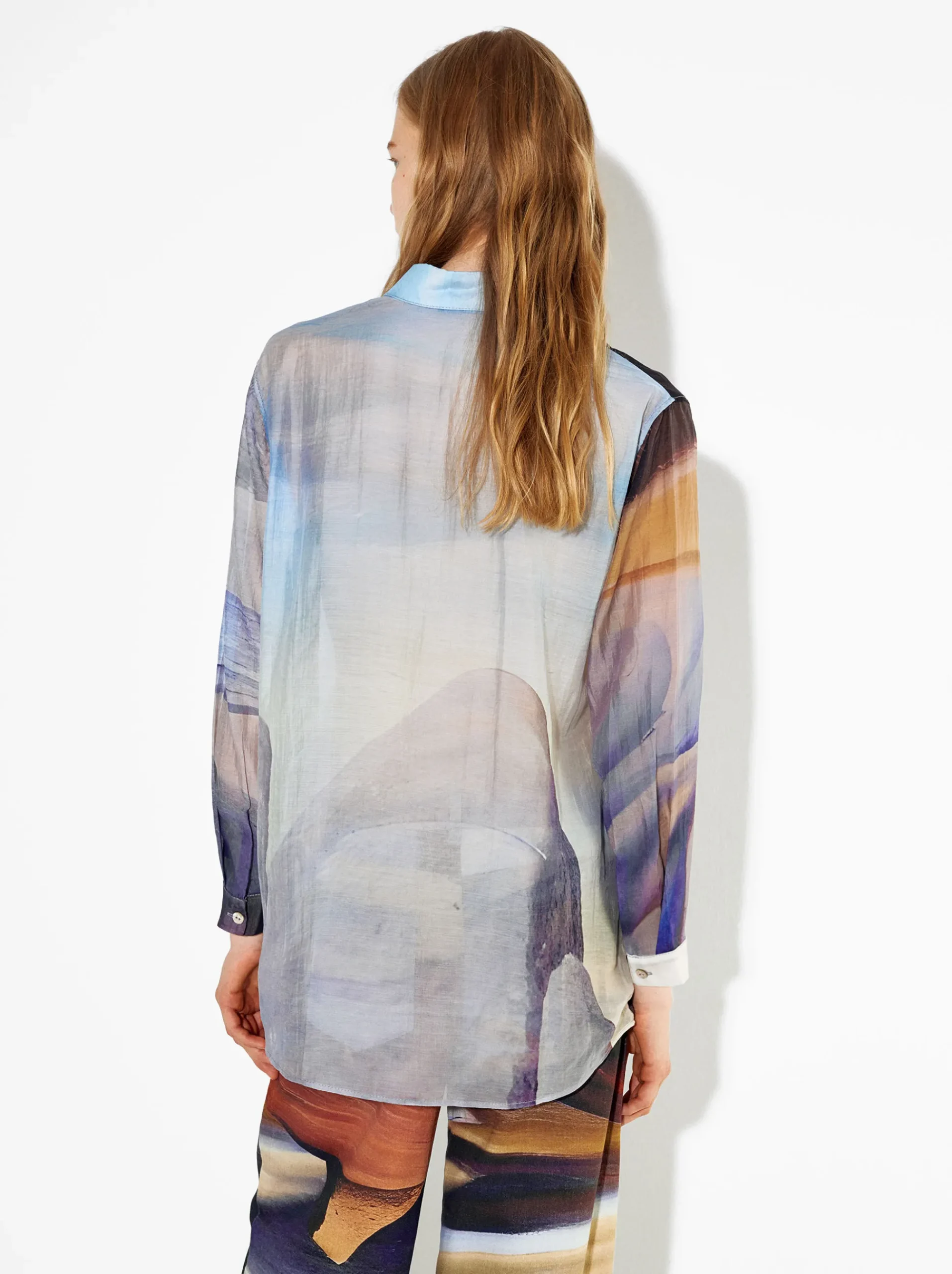 PARFOIS Kleider>Hemd Lyocell Mit Print Mehrfarbig